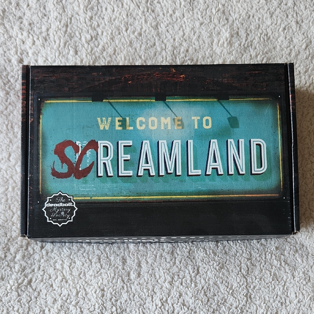 Deadbolt Mystery Society Welcome to Screamland Mystery Box